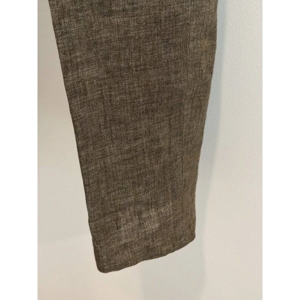 Brooks Brothers Regent Fit Mens Dark Brown 100% Linen Pants Size 38 x 27